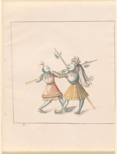 Freydal, Das Buch der Turniere und Turniere von Kaiser Maximilian I: Kämpfe...Tafel 143 von Unbekannt