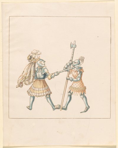 Freydal, Das Buch der Turniere und Turniere von Kaiser Maximilian I: Kämpfe...Tafel 144 von Unbekannt