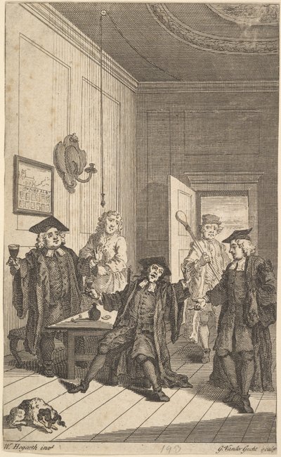 Frontispiz zu The Humours of Oxford, April 1730 von Unbekannt