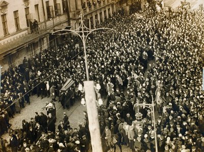 Begräbnisprozession des Dichters Valery Bryusov, Moskau, UdSSR, 12. Oktober 1924 von Unbekannt