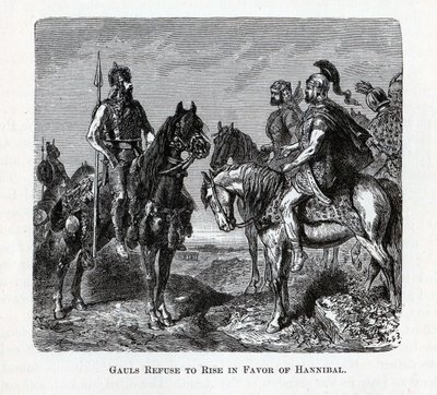 Gallier verweigern sich Hannibal anzuschließen, 1882 von Unbekannt