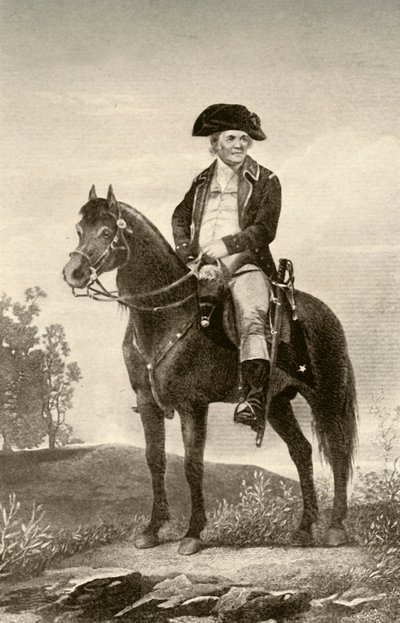 General Israel Putnam, zeigt die Uniform eines Kontinentaltruppen, ca. 1770, 1937 von Unbekannt