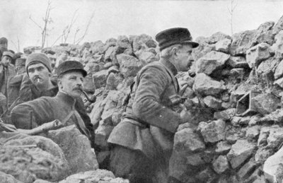 General Marchand inspiziert Schützengräben, Champagne, Frankreich, Erster Weltkrieg von Unbekannt