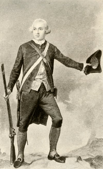 General Warren, in der Kleidung eines Minuteman, um 1760, 1937 von Unbekannt
