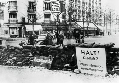 Deutscher Kontrollpunkt, besetztes Paris, 1940-1944 von Unbekannt
