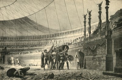 Gladiatoren grüßen den Kaiser vor dem Kampf, 1890 von Unbekannt