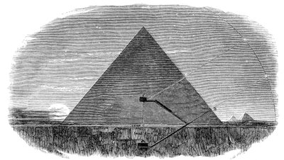 Die Große Pyramide von Cheops in Gizeh als astronomisches Observatorium genutzt von Unbekannt
