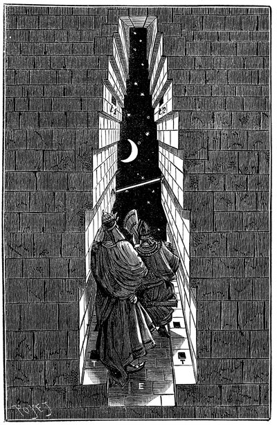 Große Pyramide von Cheops in Gizeh als astronomisches Observatorium genutzt, 1891 von Unbekannt