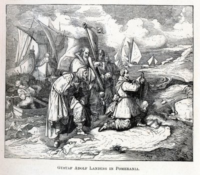 Gustav Adolf landet in Pommern, 1882 von Unbekannt