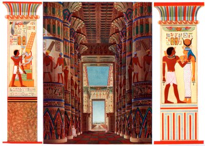 Säulenhalle im Großen Tempel von Karnak, Ägypten, 1933-1934 von Unbekannt