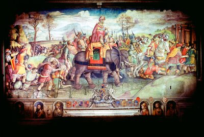 Hannibal und seine Armee überqueren die Alpen, 218 v. Chr. von Unbekannt