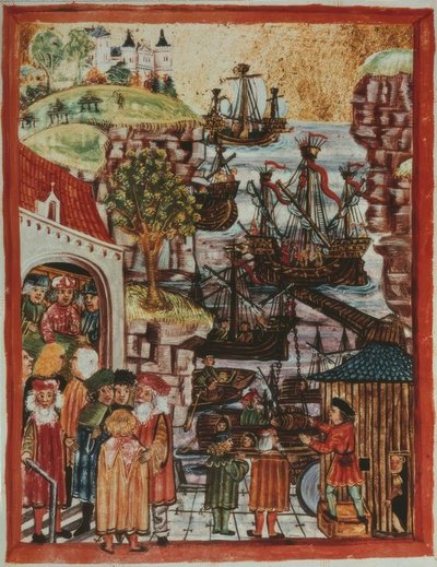 Hansische Schiffe 1497 von Unbekannt