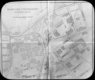 Karte des Harvard-Universitätscampus, Cambridge, Massachusetts, USA von Unbekannt