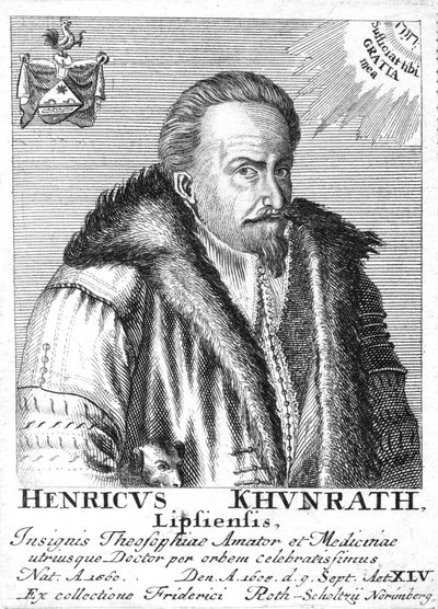 Heinrich Khunrath, Deutscher Chemiker und Alchemist, 1725 von Unbekannt