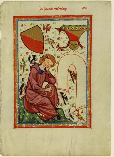 Heinrich von Veldeke aus dem Codex Manesse von Unbekannt