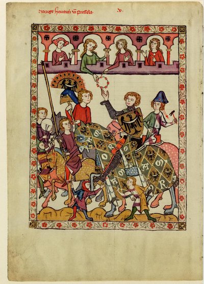 Heinrich IV. Probus, Herzog von Schlesien-Breslau aus dem Codex Manesse, zwischen 1305 und 1340 von Unbekannt