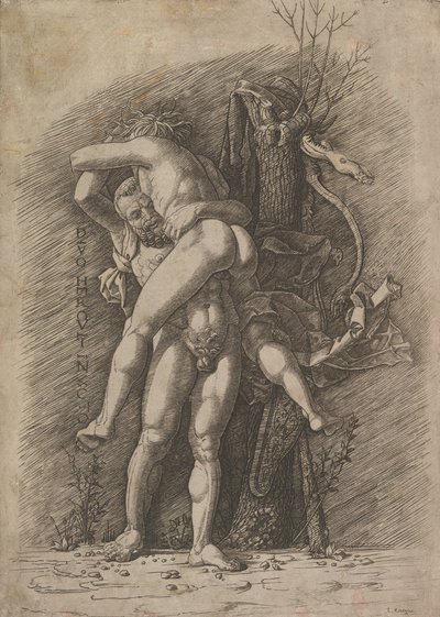 Herkules und Antäus, ca. 1497 von Unbekannt