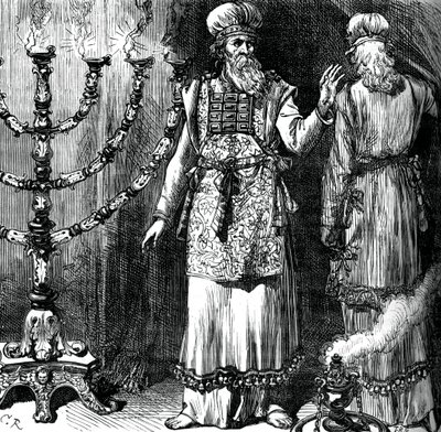 Hohepriester, die das Ephod und Leinengewänder zeigen, um 1880 von Unbekannt