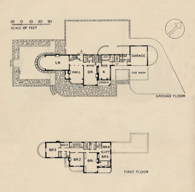 Haus in Burn Bridge von dem verstorbenen John Procter, F.R.I.B.A., 1942 von Unbekannt
