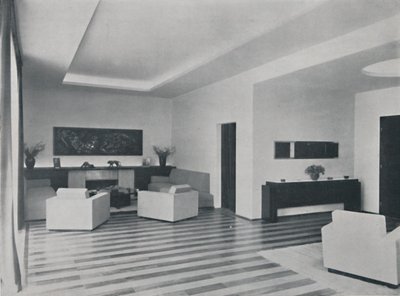 Haus in Bukarest von Rudolf Frankel - Das Wohnzimmer von Unbekannt