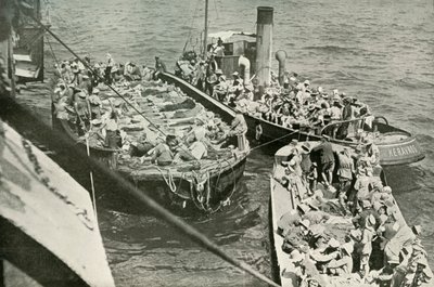 Wie die Verwundeten zu den Hospitalschiffen gebracht wurden, 1919 von Unbekannt