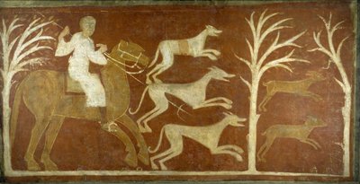 Jagdszene, erste Hälfte des 12. Jahrhunderts, möglicherweise 1129-34 von Unbekannt