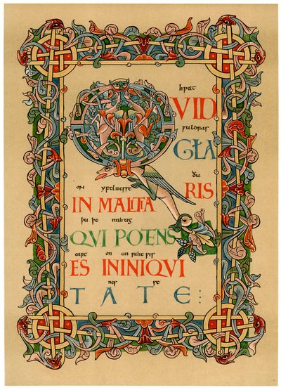 Illuminierte Initiale Q, ca. 1073 von Unbekannt