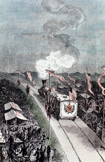 Illustration aus De la Terre à la Lune von Jules Verne, 1865 von Unbekannt