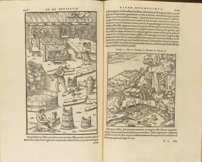 Illustration aus De re metallica libri XII von Georgius Agricola, 1556 von Unbekannt