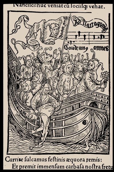 Illustration zum Buch Narrenschiff von Sebastian Brant, 1497 von Unbekannt