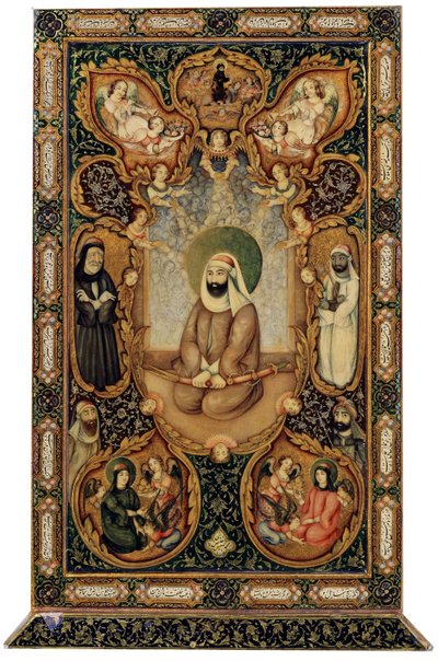 Imam Ali Ali ibn Abi Talib mit seinen Söhnen Hasan und Husayn von Unbekannt