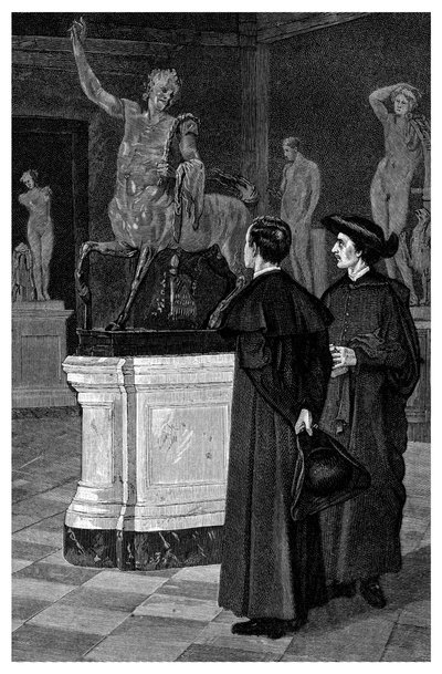 In der Skulpturengalerie, 1882 von Unbekannt
