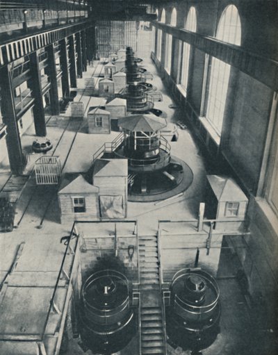 Instrumente der Macht für die reißenden Wasser des Niagara-Flusses, um 1935 von Unbekannt