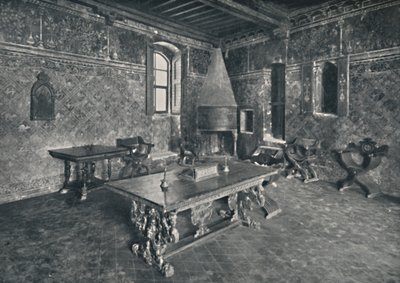 Innenansicht, Palazzo Davanzati - Mit spätflorentinischem Tisch aus dem 16. Jahrhundert von Unbekannt