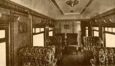 Innenraum des Pullman-Wagens, Marjorie, Southern Railway, 1930 von Unbekannt