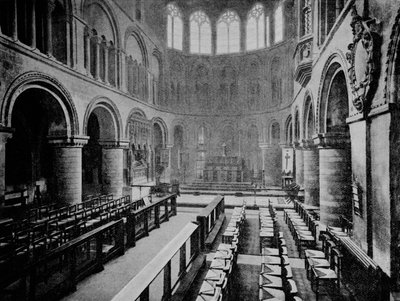 Innenraum der Kirche St. Bartholomew the Great, West Smithfield, City of London, 1906 von Unbekannt