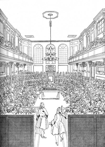 Innenansicht des Unterhauses im Jahr 1742, 1905 von Unbekannt