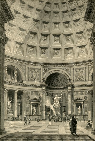 Innenraum des Pantheons in Rom restauriert, 1890 von Unbekannt