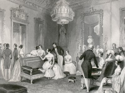 Innenraum des Gelben Salons, Buckingham Palace, London, 1840 von Unbekannt