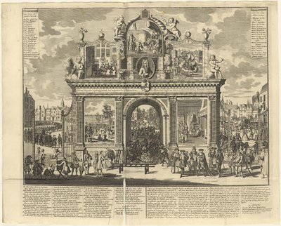 Investitionspläne: Gedenkbogen errichtet an der Begräbnisstätte der ruinierten Aktionäre, 1720 von Unbekannt
