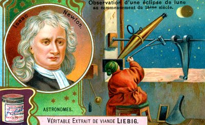 Isaac Newton, englischer Mathematiker, Astronom und Physiker, ca. 1900 von Unbekannt