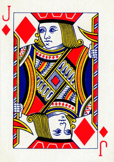 Bube von Karo aus einem Kartenspiel von Goodall & Son Ltd., ca. 1940 von Unbekannt