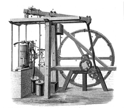 James Watts Prototyp-Dampfmaschine Old Bess, ca. 1778 von Unbekannt