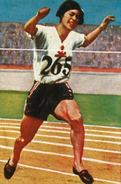 Japanische Athletin Kinue Hitomi gewinnt Silbermedaille im 800-Meter-Lauf der Frauen, 1928 von Unbekannt