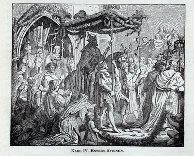 Karl IV. betritt Avignon, 1882 von Unbekannt