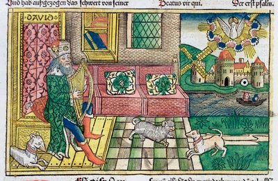 König David spielt die Leier von Unbekannt