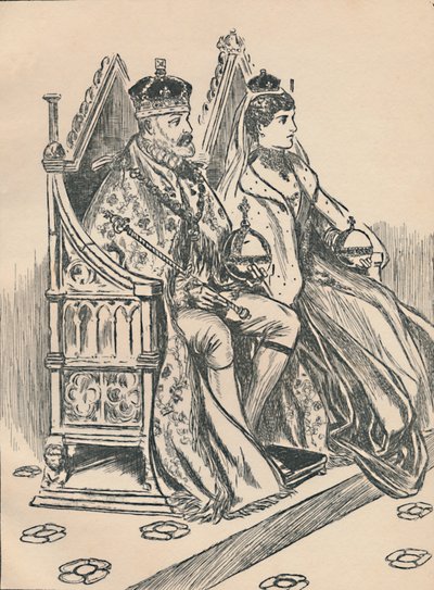 König Edward VII. und Königin Alexandra, ca. 1907 von Unbekannt