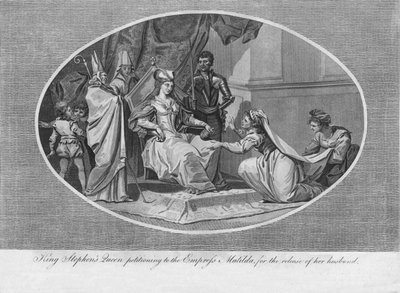 Die Königin von König Stephan bittet die Kaiserin Matilda um die Freilassung ihres Mannes, 1141, 1793 von Unbekannt