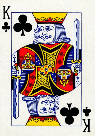 König der Keulen aus einem Kartenspiel von Goodall & Son Ltd., ca. 1940 von Unbekannt