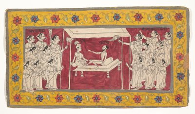 Krishna mit einem Asketen, ca. 1850 von Unbekannt